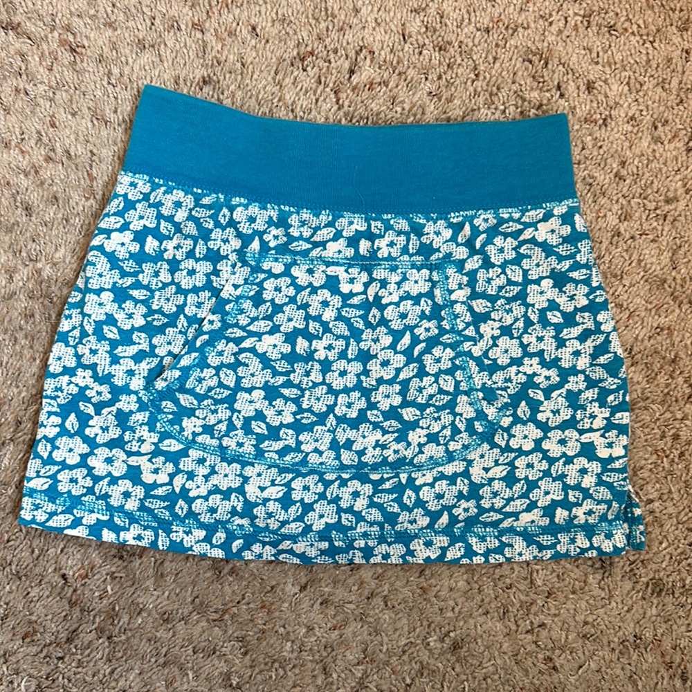 GIRLS Hanes blue floral skort size 6/6X